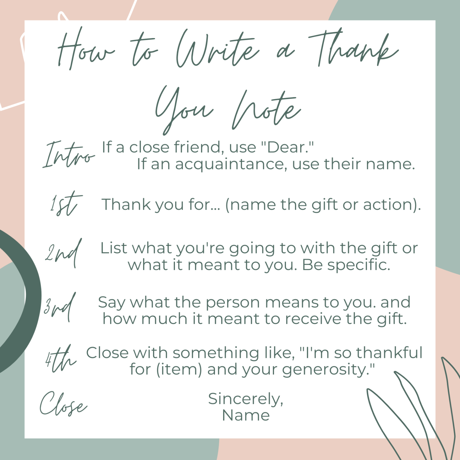 Thank You Notes Template