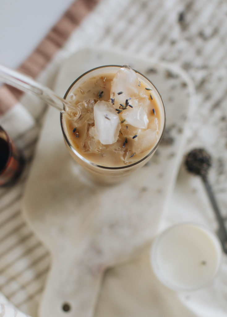 Easy iced lavender latte recipe