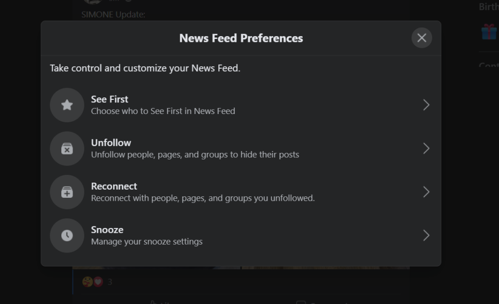 Ways to remove facebook newsfeed