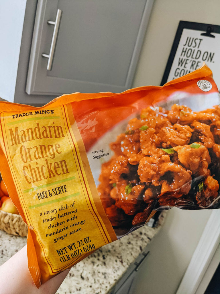 Mandarin orangle chicken | 5 things I tried and loved this month from Trader Joe's | A Chicago lifestyle blog 
